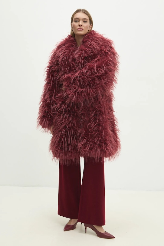 Παλτό Answear.LAB oversize μπορντό no.048.hms