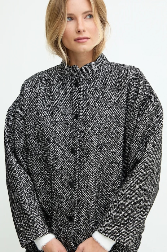 Vlnená bunda Answear.LAB čierna 6644.tos