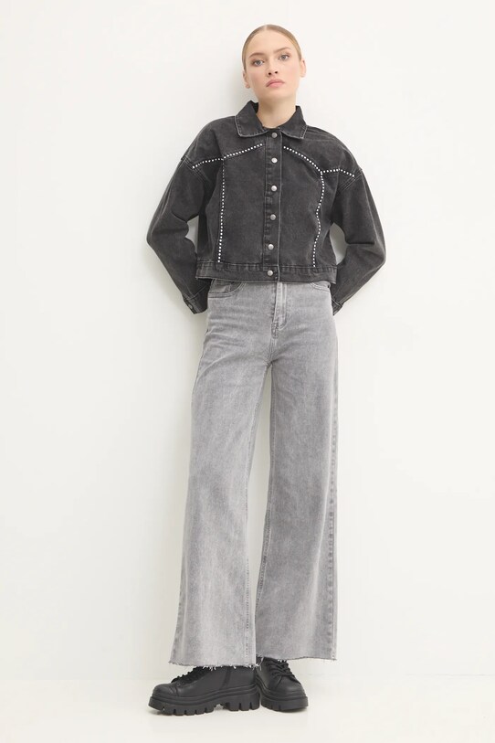 Джинсова куртка Answear.LAB 5160.TLK чорний WZ24