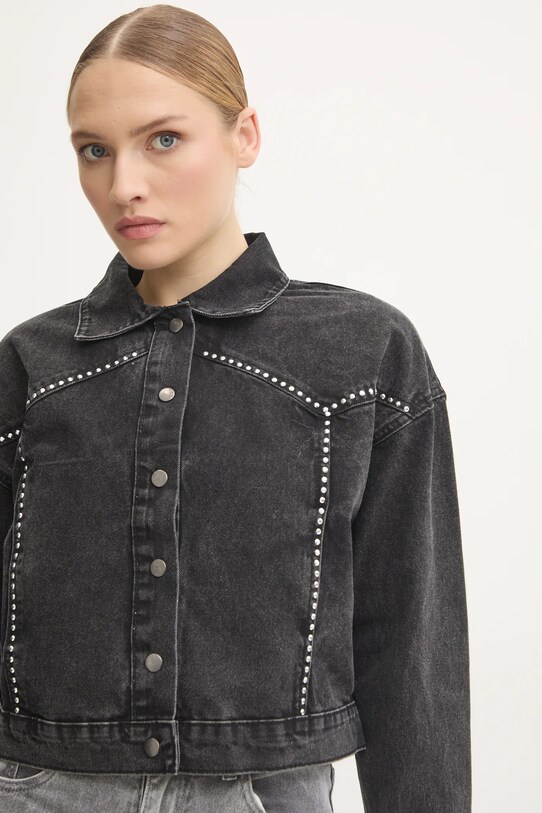 Джинсова куртка Answear.LAB чорний 5160.TLK