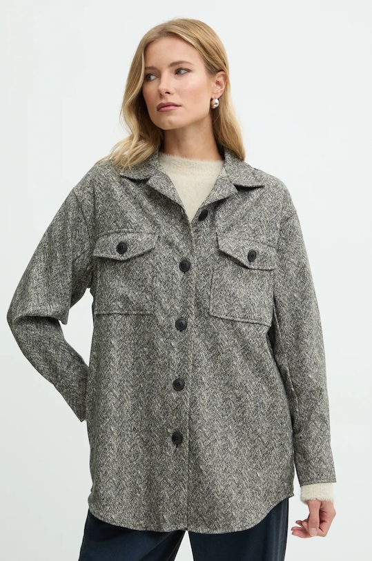 Košilová bunda Answear.LAB 34142.tos šedá WZ24