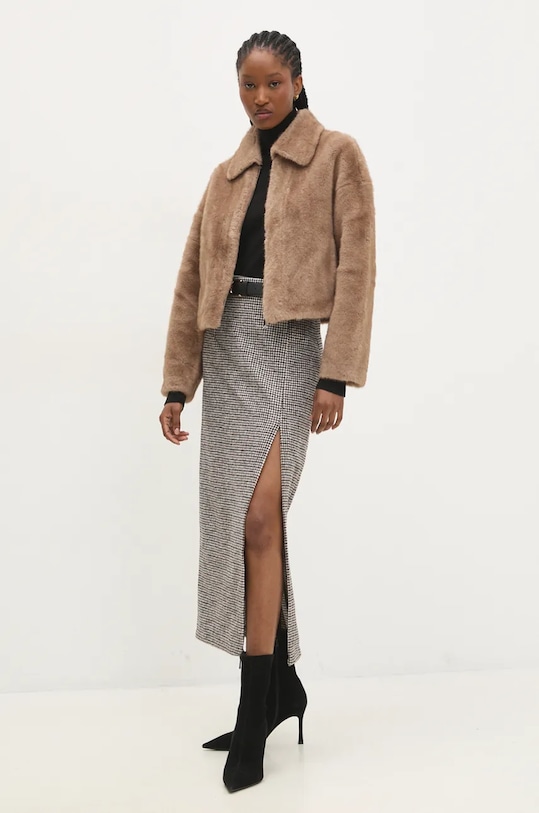 Answear.LAB kurtka v064g.flk beżowy WZ24