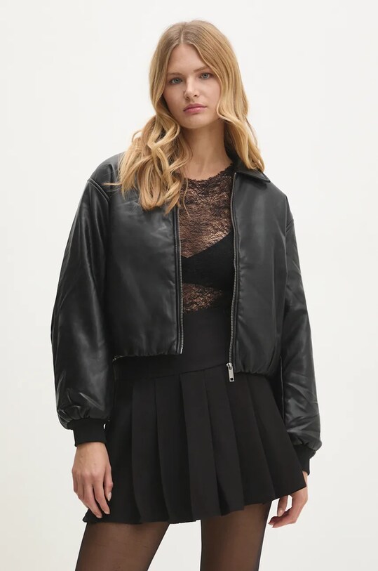 Answear Lab geaca cu captuseala negru 8713.fos