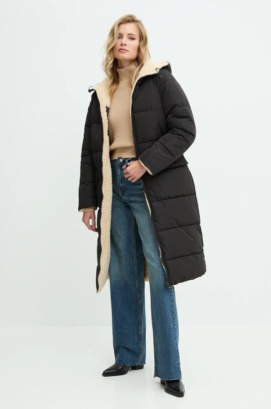 Answear.LAB kurtka dwustronna pozostałe czarny 8504.fos