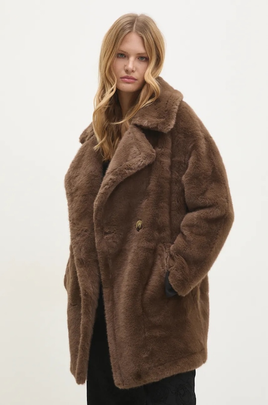 Kabát Answear.LAB dvojradové hnedá 4206.FLK