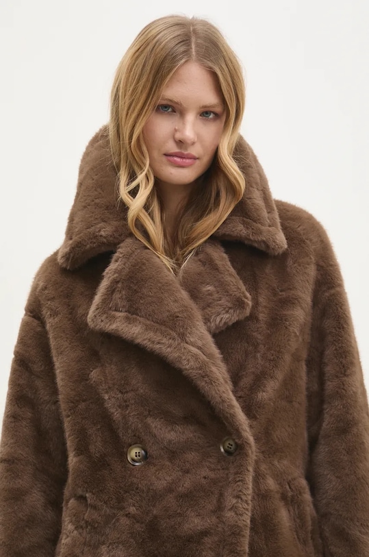 Kabát Answear.LAB hnedá 4206.FLK