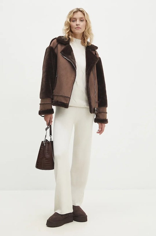 Answear.LAB kurtka AG1.9226.CLK brązowy WZ24