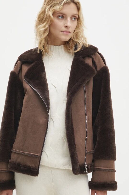 Answear.LAB kurtka brązowy AG1.9226.CLK