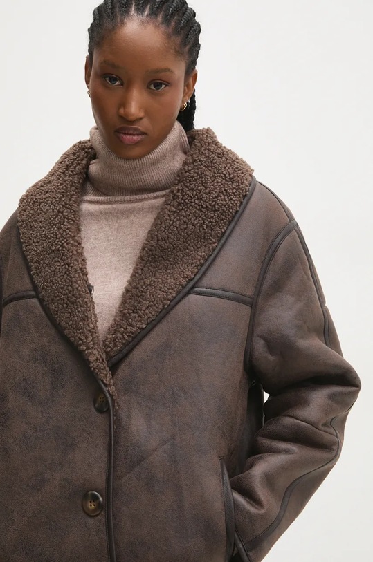 Jakna Answear.LAB smeđa 9255.ilk