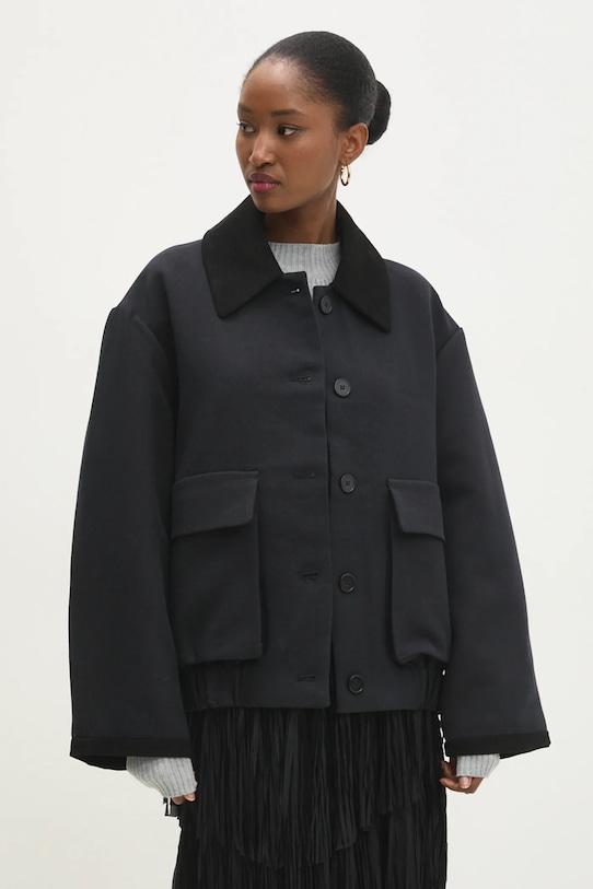 Куртка Answear.LAB з підкладкою темно-синій b9660.ios