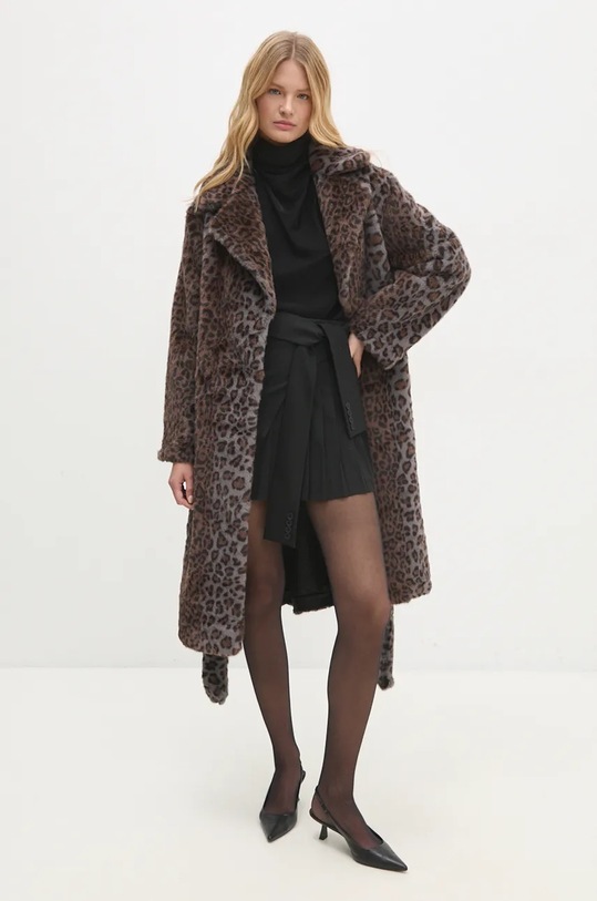 Answear Lab płaszcz LD076.HLK szary WZ24