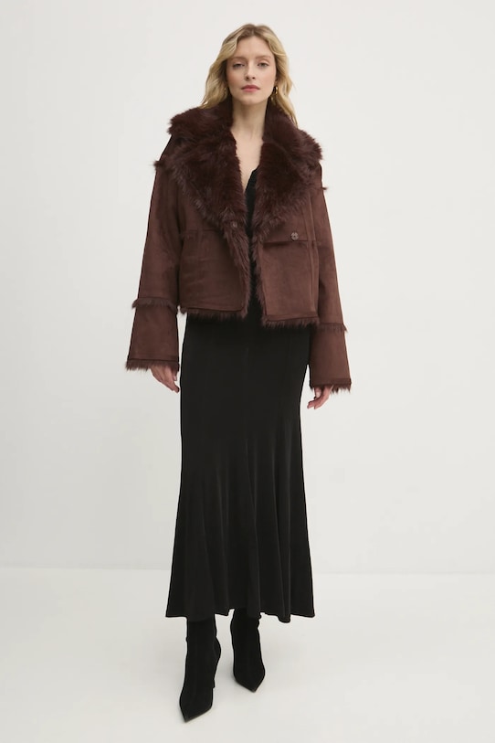 Answear Lab kurtka LD051.HLK brązowy WZ24