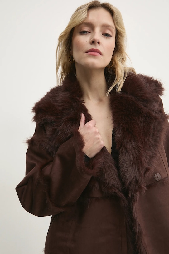 Answear Lab kurtka LD051.HLK brązowy