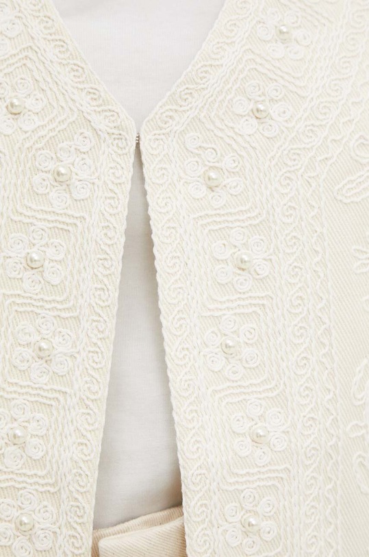 Answear Lab vestă din bumbac 5056.iw alb