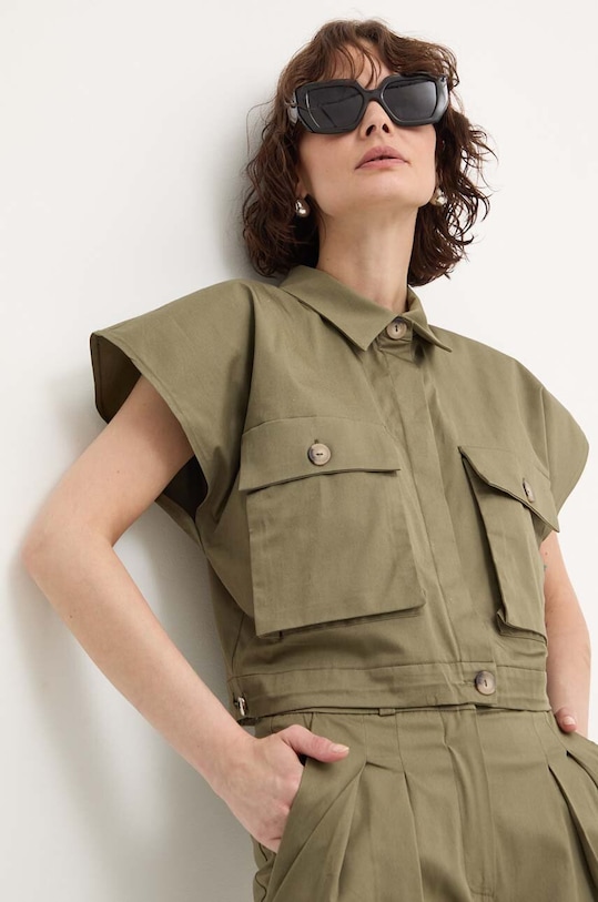 Безрукавка Answear.LAB без підкладки зелений 120455.TWK