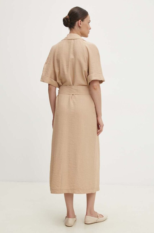 Одежда Льняное платье Answear.LAB 250206.HWK коричневый