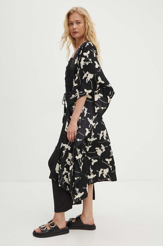 Answear Lab kimono tkanina czarny NL233410.ums