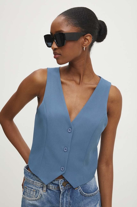 Безрукавка Answear Lab з підкладкою блакитний cv8771.fh