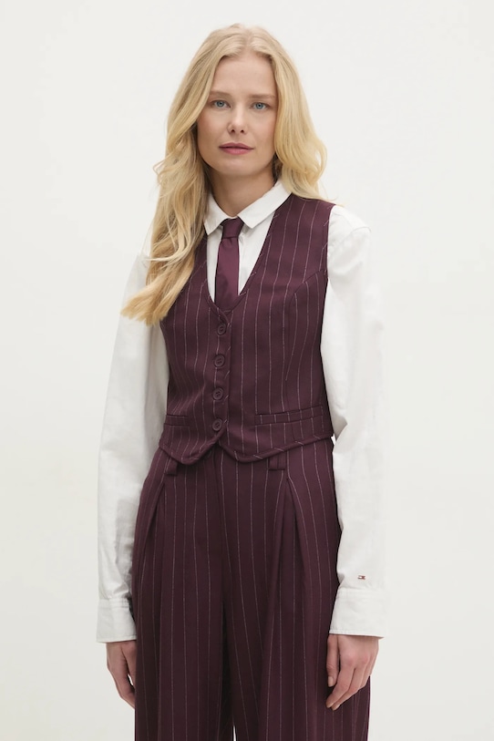 Prsluk Answear.LAB s podstavom ljubičasta W24W.LF.120505.tos