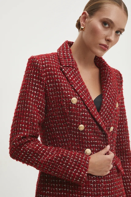 Blazer s příměsí vlny Answear.LAB pletenina červená v.2121l.fos