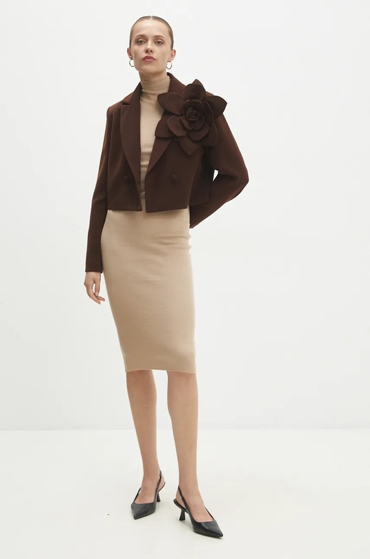 Answear Lab marynarka 38039nv.FKK brązowy WZ24