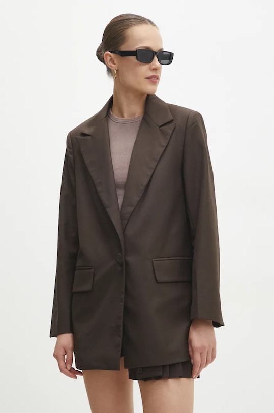 Answear Lab sacou cu captuseala maro vk8029.flk