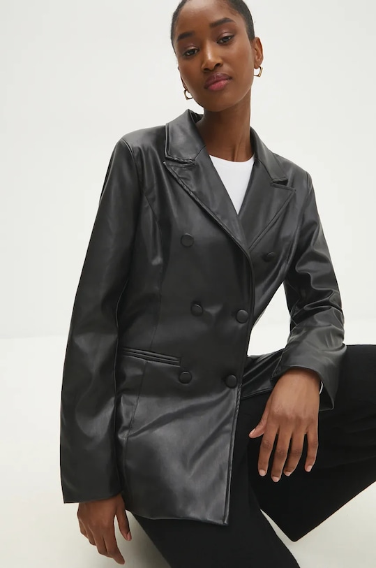 Answear Lab sacou cu captuseala negru ax.868.IKK