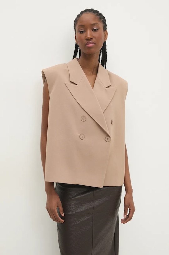 Безрукавка Answear.LAB з підкладкою бежевий W24W.LF.120514.tjs