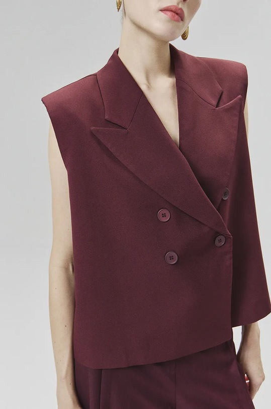 Γιλέκο Answear.LAB W24W.LF.120514.tjs μπορντό