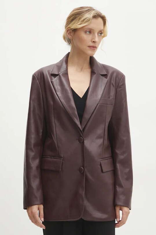 Answear Lab sacou cu captuseala burgundia pk9209.ilk