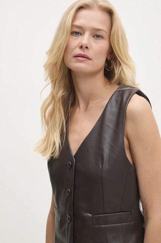 Answear.LAB kamizelka brązowy 9226.ILK