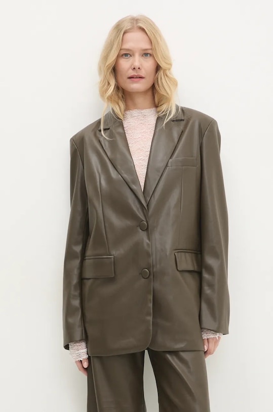 Answear Lab sacou cu captuseala verde 9209.ILK