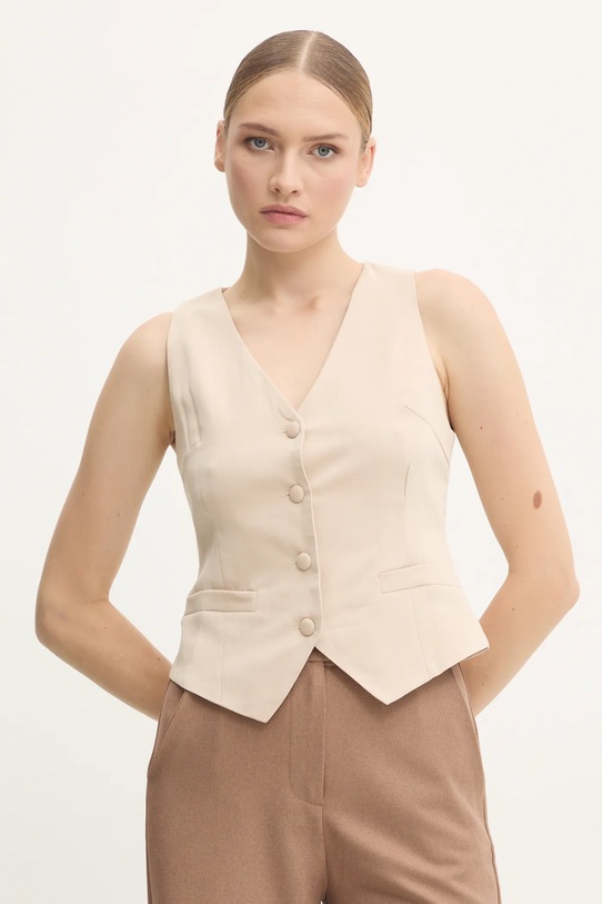 Answear.LAB kamizelka beżowy RM464.FKK