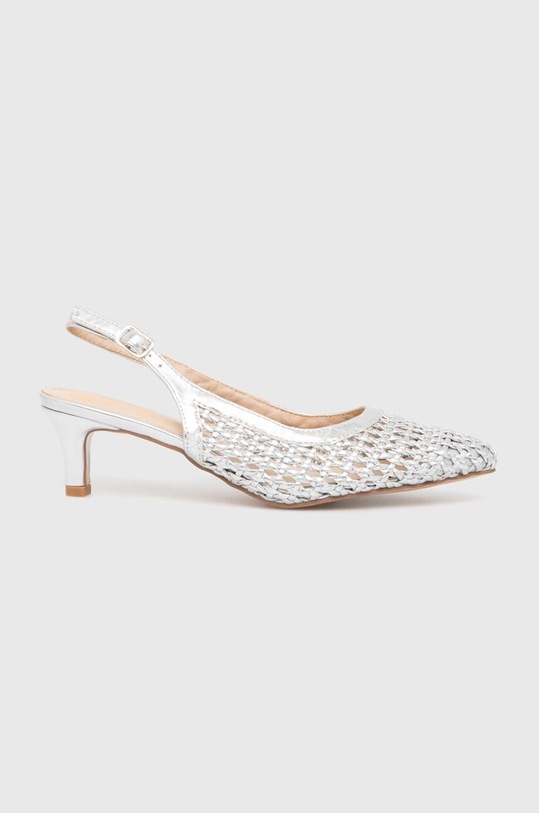 Γόβες Answear.LAB απομίμηση λείου δέρματος ασημί 9555.iw