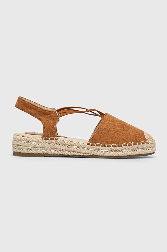 Answear Lab espadrile imitatie de piele intoarsa maro YT9901.hms