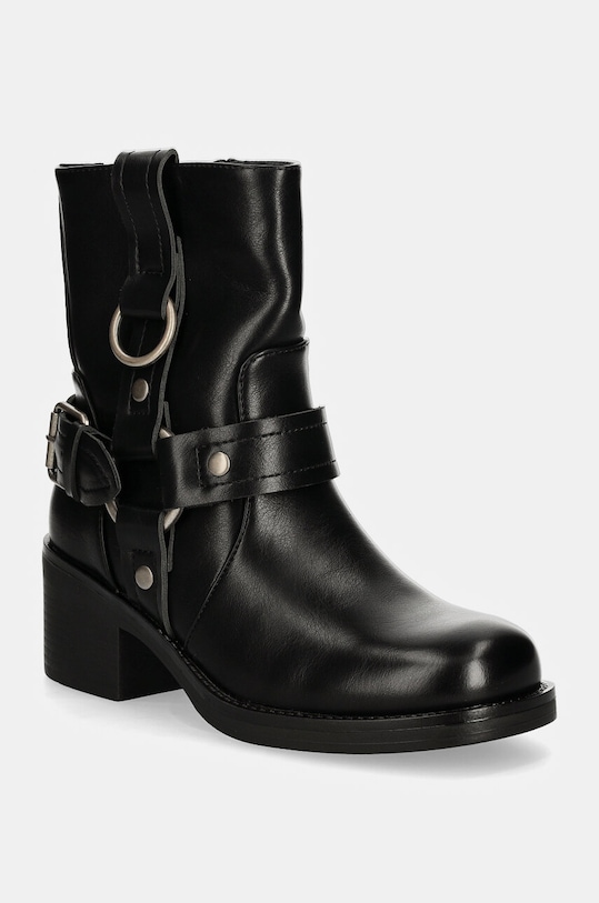 Nízké kozačky Answear.LAB imitace kůže černá 9638a.fos