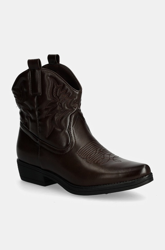 Kaubojske cipele Answear.LAB na patentni zatvarač smeđa 9591a.fos