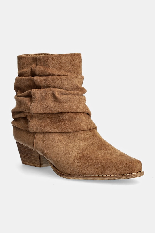 Answear.LAB botki słupek brązowy 2509.HWK