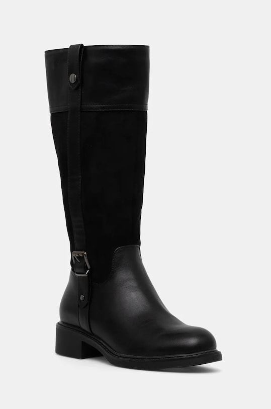 Vysoké čižmy Answear.LAB textilný čierna LQ773.hos