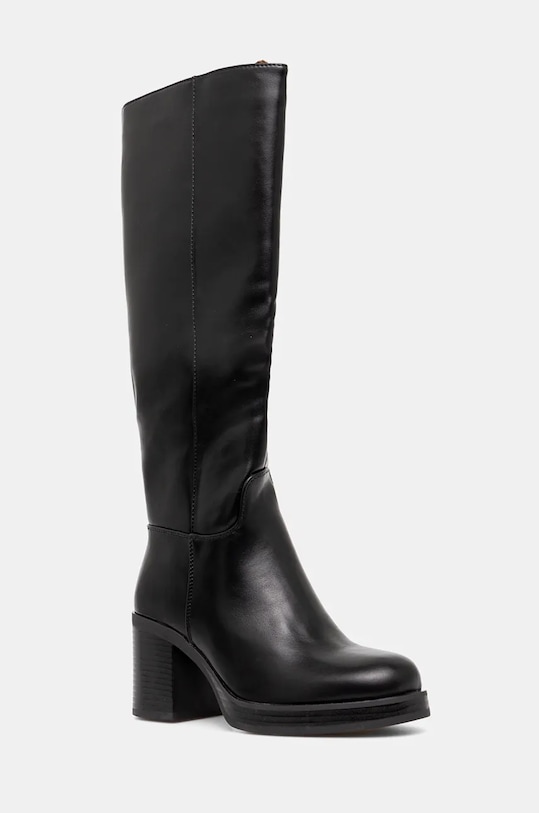 Vysoké čižmy Answear.LAB stĺpikový čierna C298.hos