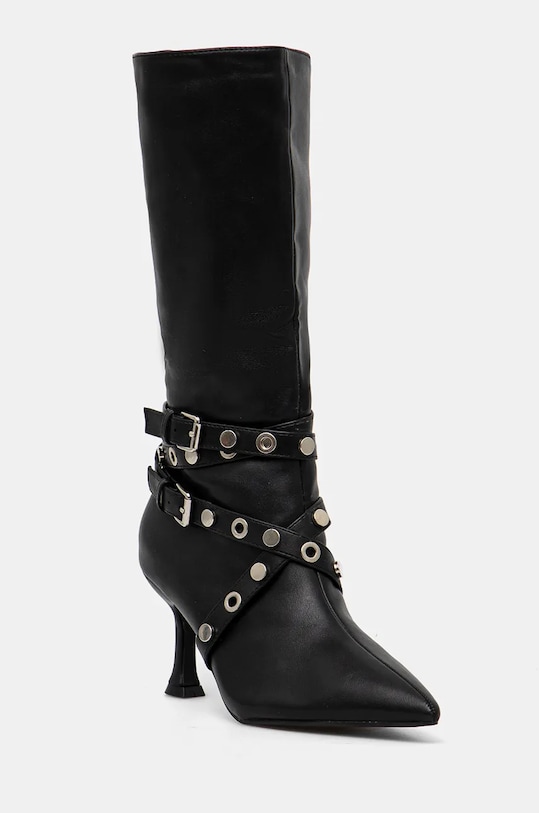 Vysoké čižmy Answear.LAB nezateplené čierna G3412.HWK