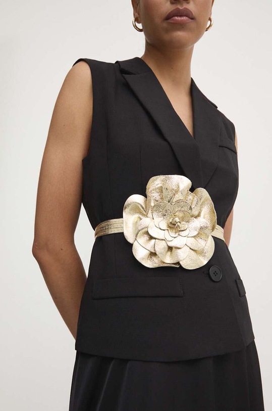 Answear Lab curea de piele aur C013.HWK