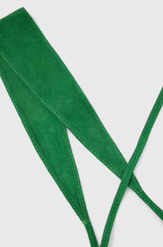 Answear Lab curea din piele intoarsa F035.HWK verde WW25