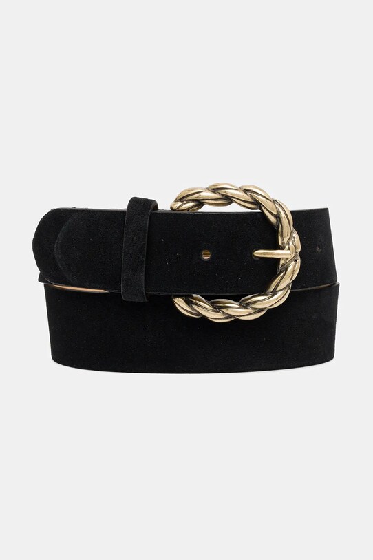 Answear Lab curea din piele intoarsa negru F890.HWK