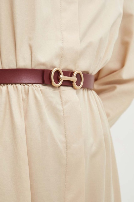 Answear Lab curea de piele burgundia 1999.1.hms