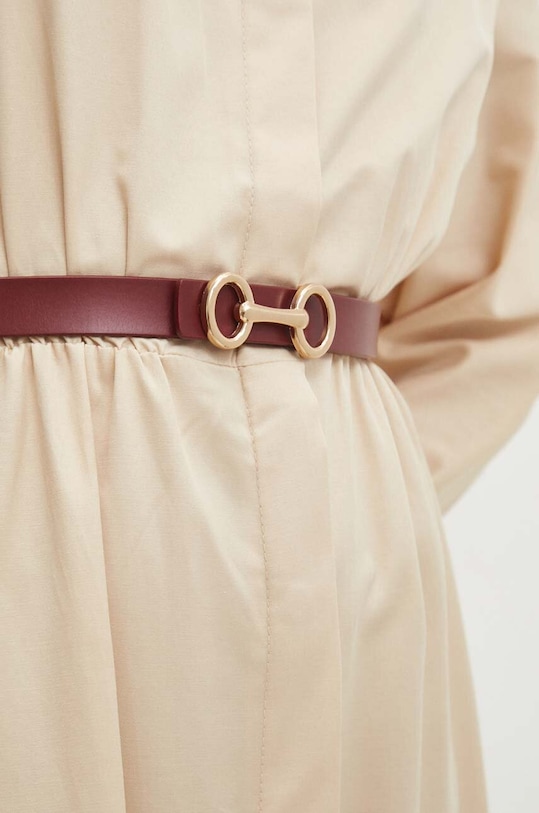 Answear Lab curea de piele burgundia 1999.1.hms