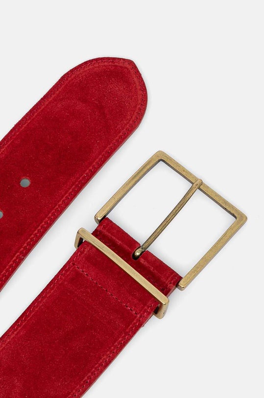 Accesorii Answear Lab curea din piele intoarsa pelle3.ims rosu