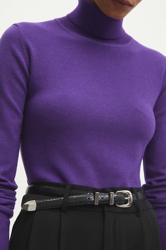 Kožený pásek Answear.LAB stříbrná 1006.CMS