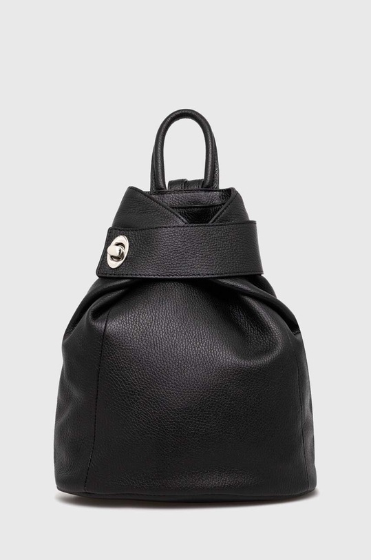 Answear Lab plecak skórzany skóra licowa czarny 2479201.HMS