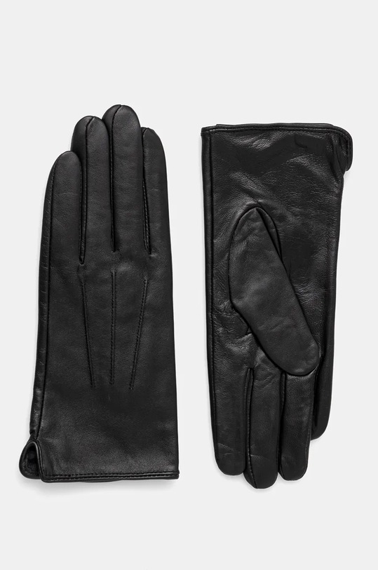 Answear Lab manusi de piele piele negru stripesglove.fh